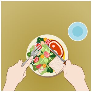food, healthy, hands
